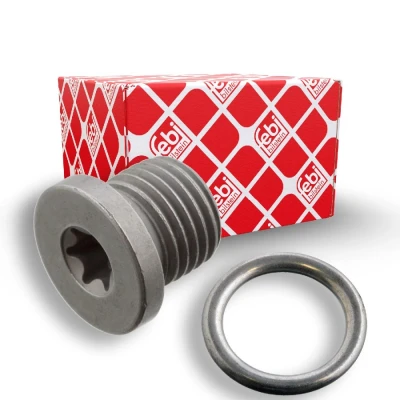 Immagine di FEBI BILSTEIN 103344 Tappo Coppa Olio Acciaio T45 con anello tenuta AUDI: A6 C6 Avant, A4 B7 B9 VOLKSWAGEN: Touareg II, up! Hatchback
