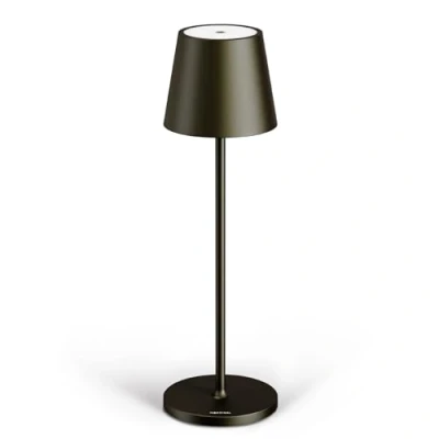 Immagine di Classica 3 (38 cm) Lampada LED Ricaricabile USB C da Tavolo a Lunga Durata con Base Tonda Luce Regolabile (Dimmer) il Tocco Casa e Ristorante Protezione IP54 Tropical
