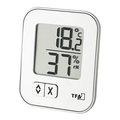 Immagine di TFA Dostmann igrometro digitale Moxx, 30.5026.02, termometro intero, clima ambientale, per la casa, bianca