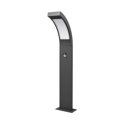 Immagine di lampada da esterni &#039;Juvia&#039; con sensore di movimento (Moderno) colore Nero, in Alluminio (1 luce, lampadina inclusa) Lucande Lampioncino, paletto luminoso, viale, lampioncino