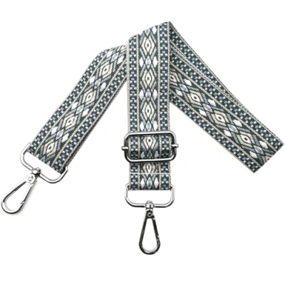 Immagine di Tracolla per Borsa Donna Regolabile, Cinghie Colorata, Tracolle Larga 3.8cm con Argento Moschettoni Crossbody Accessori, Blu Chiaro, N9