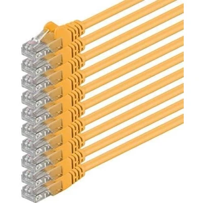 Immagine di 3m giallo 10 pezzi Rete Cavi Cat6 CAT 6 250MHz non contiene alogeni compatibile con 5e / CAT6a CAT7 100 1000 10000 Mbit s per switch, router, modem, Patchpannel, Access Point, pannelli di permutazione