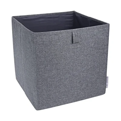 Immagine di Bigso Box of Sweden 1010 cubo portaoggetti in poliestere grigio 31,5 x cm