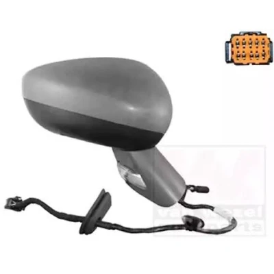 Immagine di Specchio retrovisore esterno Van Wezel 0963818 Dx cromo con la prima mano completo, convesso, per regolazione elettrica specchio, ribaltabile