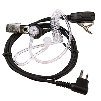 Immagine di Retevis Walkie Talkie Auricolare 2 Pin Cuffia con Acustico Trasparente Tubo Compatibile Motorola DP1400 CP040 GP68 GP88 GP300 CT150 Pro1150 HYT TC 500 600 Ricetrasmettitore(1 pz)