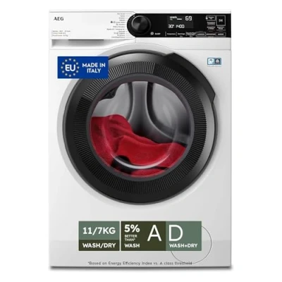 Immagine di AEG Lavasciuga Libera installazione, LWR7D1174B, Serie 7000 ProSteam, 11+7 Kg, Vapore Refresh, 1400 Giri, Motore Inverter, Silenziosità 73 dB(A), Classe D