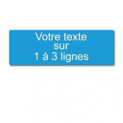 Immagine di Mygoodprice Targhetta con incisione personalizzata da 1 a 3 righe, 30 x 10 cm, autoadesiva, blu chiaro