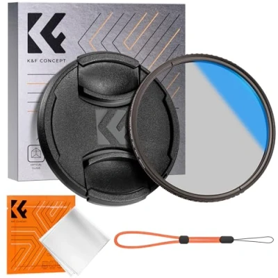 Immagine di K&amp;F Concept Nano K Filtro Polarizzatore Circolare con Tappo per Obiettivo 82mm CPL in Vetro Ottico rivestimento a 18 Strati Obiettivi Un Panni di Pulizia