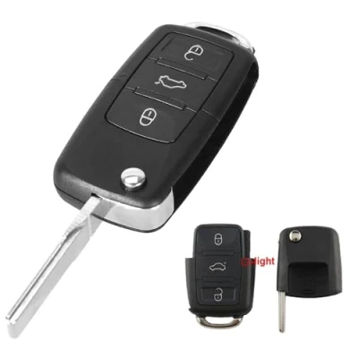 Immagine di 3 pulsante pieghevole auto telecomando chiave Flip Shell Case per Vw Jetta Golf Passat Beetle Skoda Seat Polo B5