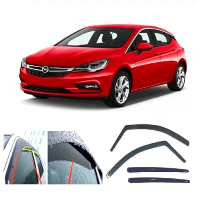 Immagine di 4X Deflettori d&#039;Aria Compatibile con Opel Astra (K) 2015 presente 5 Porte Antiturbo per Auto Vetro Acrilico Anti Vento Guardia di Pioggia Sole Neve qualità Premium PMMA