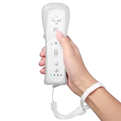 Immagine di Telecomando Wii: controller di gioco Wii connessione sensore movimento remoto wireless gamepad sostitutivo per console e con custodia in silicone cinturino da polso