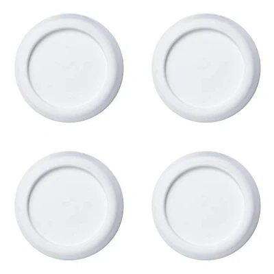 Immagine di sossai® &quot;Pulsar&quot; smorzatore di vibrazioni per lavatrice Piedini antivibrazione DSP 4 pezzi Colore: bianco antivibranti antiscivolo