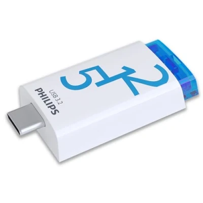 Immagine di Philips Click Edition connettore USB C 3.2 Gen 1 unità flash da 512 GB per PC, laptop, smartphone, tablet con porta C, velocità di lettura fino a 120 MB/s