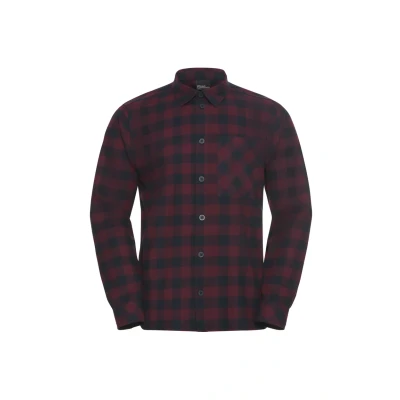 Immagine di Jack Wolfskin LITE Camicia, Uomo, Taglia: Small, Check amaranth