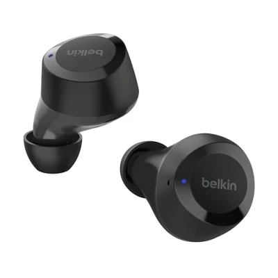 Immagine di Belkin SoundForm Bolt Auricolari True Wireless, Earbud Wireless con 28 Ore di Batteria, Modalità Mono, Resistenza a Sudore e Acqua, IPX4, Cuffie Bluetooth Microfono