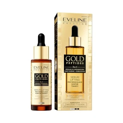 Immagine di Eveline, Siero viso, Gold Peptides 3in1 Viso Lifting Riduzione Rughe Vitamina C 30ml (30 ml)