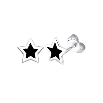 Immagine di Elli Orecchini Donna a Stelline con Motivo Stella Smalto in Argento Sterling 925