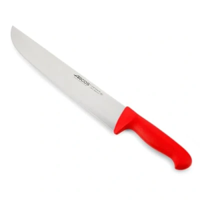 Immagine di Arcos Serie 2900 Coltello Scannare Macellaio Bistecca Lama Acciaio Inossidabile Nitrum 300 mm Manico Polipropilene Colore Rosso