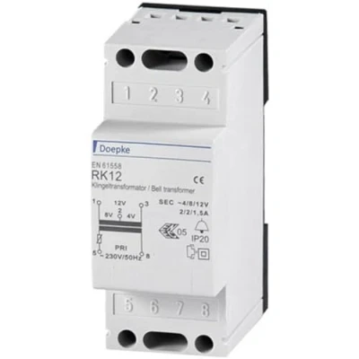 Immagine di Doepke 09980033 Trasformatore per campanello 4 V, 8 12 V 2 A