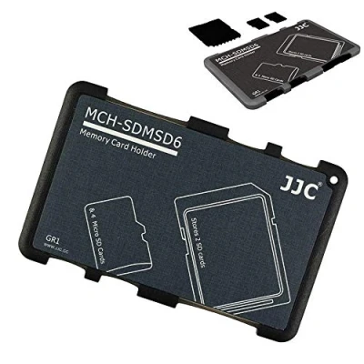 Immagine di JJC Porta Schede Memoria, Custodia Memory Card per 2 SD SDHC SDXC + 4 Micro