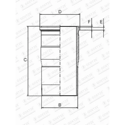 Immagine di GOETZE ENGINE 15 451190 00 Canna cilindro