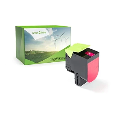 Immagine di Green2Print Toner magenta 1000 pagine sostituisce Lexmark 80C20M0, 802M, 80C20ME, 802ME per CX310N, CX310DN, CX410DE, CX410DTE, CX410E, CX510DE, CX510DHE, CX510DTHE