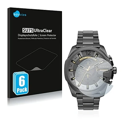 Immagine di savvies (6 Pezzi Pellicola Protettiva per Diesel Chronograph DZ4466 Protezione Schermo Trasparente
