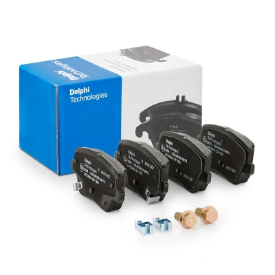 Immagine di DELPHI LP3386 Kit pastiglie freno con segnalatore acustico usura lamierino anticigolío senza accessori KIA: XCeed, Proceed, Ceed III Hatchback