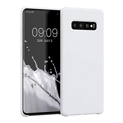 Immagine di kwmobile Cover per Samsung Galaxy S10 Plus / S10+ Custodia Back Case Smartphone in Silicone TPU Protezione Gommata bianco matt