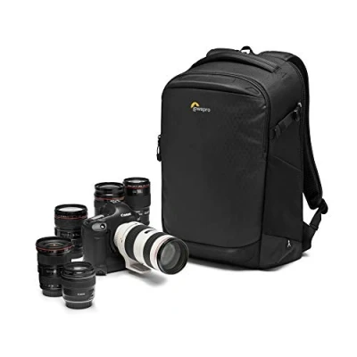 Immagine di Lowepro Flipside BP 400 AW III Zaino per Fotocamera Mirrorless e DSLR, Nero, Accesso Posteriore, Laterale, Divisori Regolabili, come Sony α7, LP37352 PWW