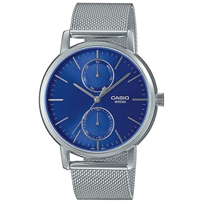 Immagine di Casio Orologio Quadrante Multiplo al Quarzo Uomo con Cinturino in Acciaio Inossidabile MTP B310M 2AVEF