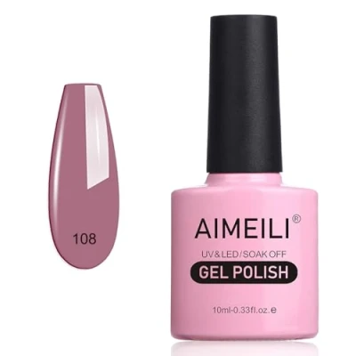 Immagine di AIMEILI Smalto Semipermente per Manicure Smalti Unghie in Gel Soak Off UV LED Brown Lilies (108) 10ml