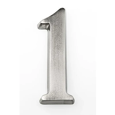 Immagine di HUBER numero civico in alluminio 1 10 cm I numeri civici per casa &amp; porta targhette con nobile design 3D, anodizzato