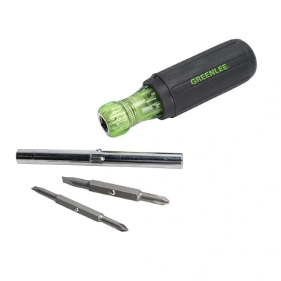 Immagine di Greenlee 0153 42C Cacciavite multifunzione 6 in 1 con punta piatta, Phillips e punte esagonali