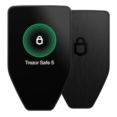 Immagine di Trezor Safe 5 Portafoglio Hardware per Cripto con Elemento Sicuro e Passphrase, Touchscreen a Colori, Feedback Aptico,Protezione Bitcoin,Compatibile Migliaia di Coin Token (Black Graphite)