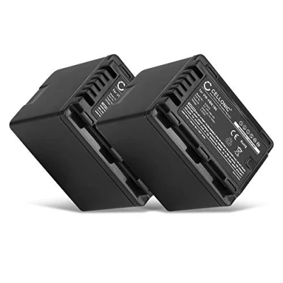 Immagine di CELLONIC 2X Batteria VW VBT190 VBT380 VBK180 Compatibile con Panasonic HC V180 V777 V800 V770 V270 V10 VXF990 VX980 W580 HDC SD60 4040mAh 3.6V 3.7V