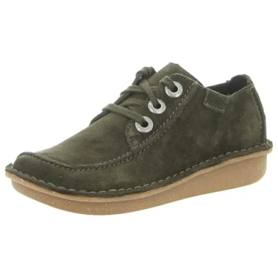 Immagine di Clarks Sogno Divertente, Scarpe da Ginnastica Donna, Camoscio Verde Scuro, 38.5 EU