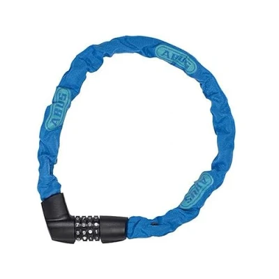 Immagine di ABUS Lucchetto a Catena Tresor 1385/75 Neon combinazione in acciaio temprato quadrata di 6 mm spessore Livello sicurezza 75 cm Blu