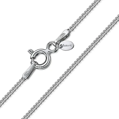 Immagine di Amberta® Gioielli Collanina Catenina Argento Sterling 925 Modello Barbazzale Larghezza 1.5 mm Lunghezza: 40 45 50 55 60 70 cm (70cm)