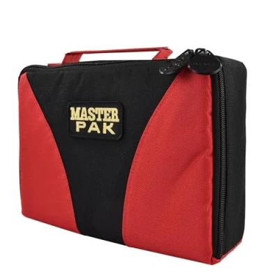 Immagine di Master Pak Darts Bag in Black and Red for Professionals Dart Case (Empty) by Karella