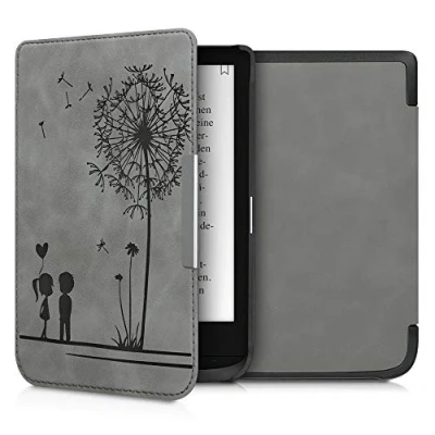 Immagine di kwmobile Custodia eReader Compatibile con Pocketbook Touch Lux 4/5/Touch HD 3/Color (2020)/ Vivlio 5 Cover eBook Reader Flip Case Magnetica Pelle PU Amore