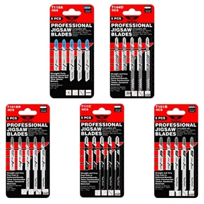 Immagine di 25 x TopsTools JSTTK5B T101B T101BR T111C T118A T144D Lame miste per seghetto alternativo compatibili con Bosch Dewalt Makita Milwaukee e molti altri