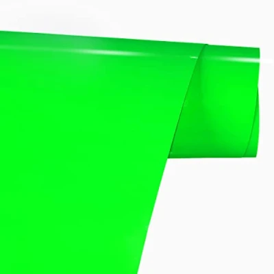 Immagine di FORBELL Vinile a trasferimento termico, film termoadesivo in tessuto 30,5 cm x 3 m, per plotter (Verde Neon)