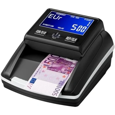 Immagine di Stanew Rilevatore Banconote False e Conta Moneta Euro 2 in 1, con Batteria Ricaricabile per il Contatore di Valuta la Rileva EUR, USD, GBP