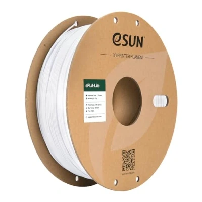 Immagine di eSUN filamento PLA 1,75 mm, modificato per stampante 3D PLA, precisione dimensionale +/ 0,03 bobina da 1 kg (2,2 libbre) di stampa stampanti 3D, Bianco Freddo