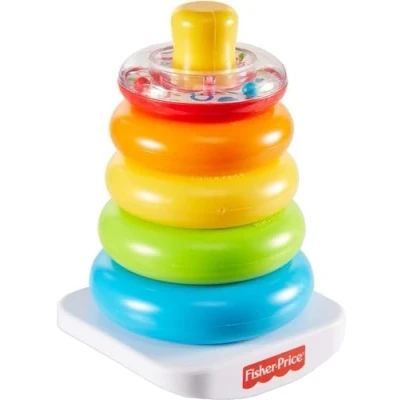 Immagine di Fisher Price, Piramide 5 Anelli, con Anelli Colorati e Base Oscillante, Giocattolo Impilabile Classico per Bambini 6+Mesi, GKD51