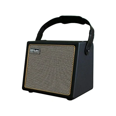 Immagine di Coolmusic amplificatore portatile per chitarra acustica da 30 W con ingresso microfono, Bluetooth integrato, batteria ricaricabile prestazioni fino a 8 ore