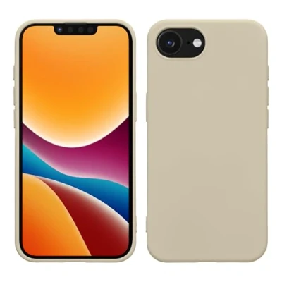 Immagine di kwmobile Custodia Compatibile con Apple iPhone 16e Cover Back Case per Smartphone in Silicone TPU Protezione Gommata crema