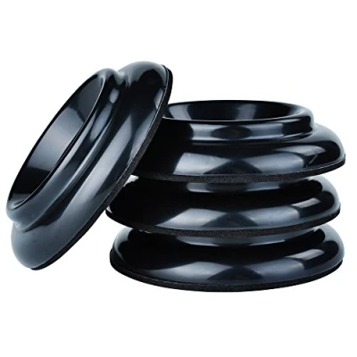 Immagine di KingPoint, set da 4 sottopiedi per pianoforte verticale, in ABS, protettivi, resistenti e antiscivolo, Black