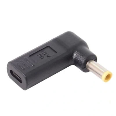 Immagine di CY USB 3.1 Tipo C a DC 5.0x1.0mm Adattatore Emulatore Trigger 90 Gradi Angolo Giallo Connettore